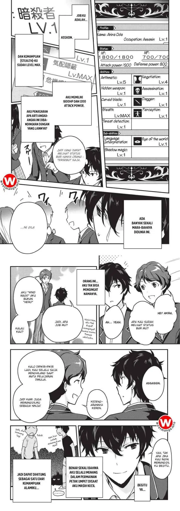 Assassin de aru ore no Sutetasu ga Yuusha yori mo Akiraka ni Tsuyoi Nodaga chapter 1 halaman 5