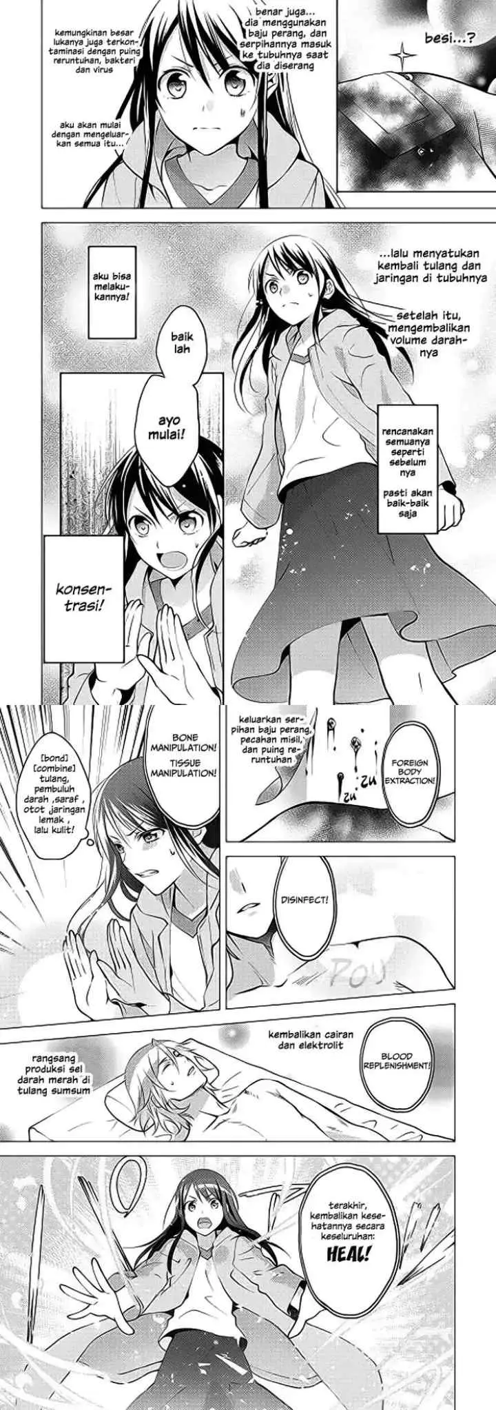 Isekai de ~Kuro no Iyashi Te~ tte Yobareteimasu chapter 4 halaman 11