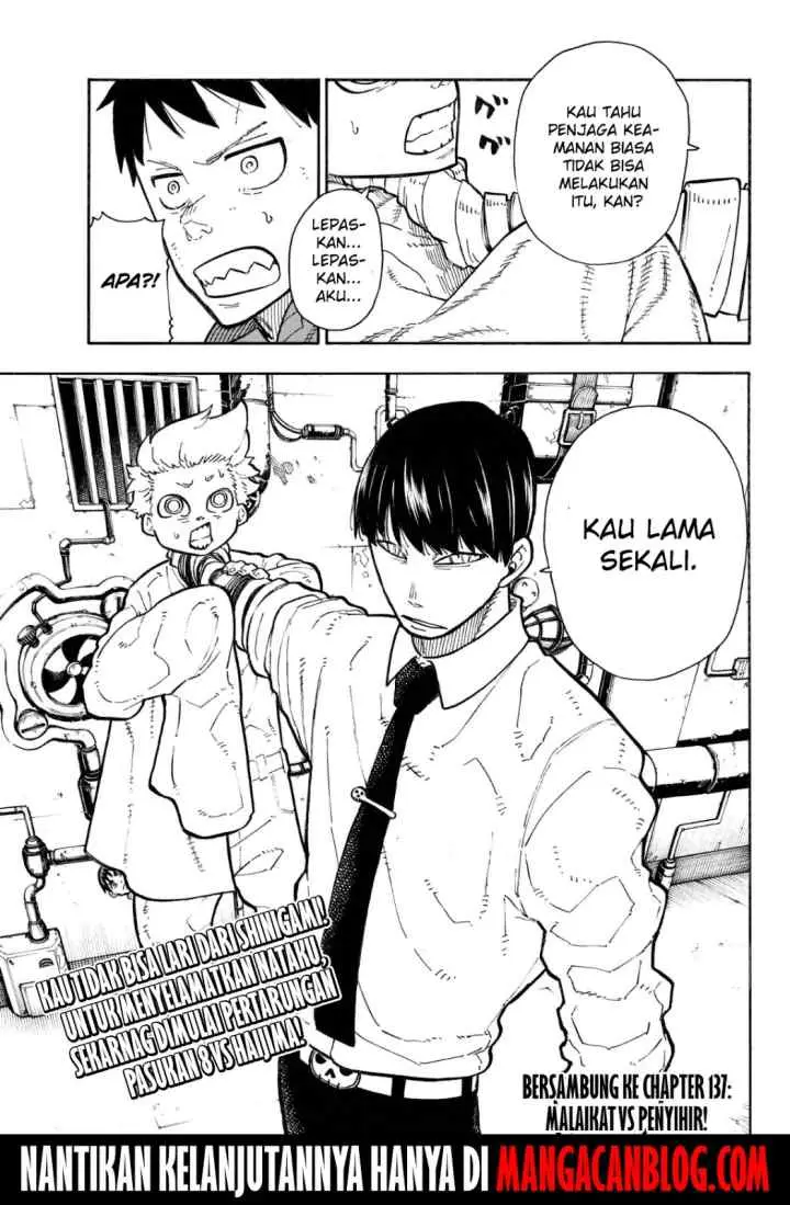 Enen no Shouboutai chapter 136 halaman 19
