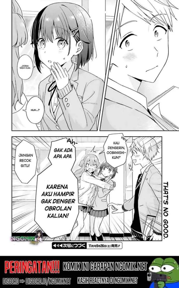 Koe no Chiisai Komori-san to Kuso Deka Oogoe no Oobayashi-kun chapter 15 halaman 6